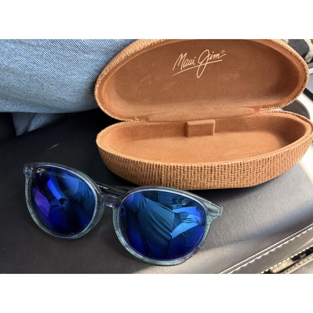 Rare Maui Jim Water Lily MJ 796-55B Sunglasses Polarized Blue & Orginal Case